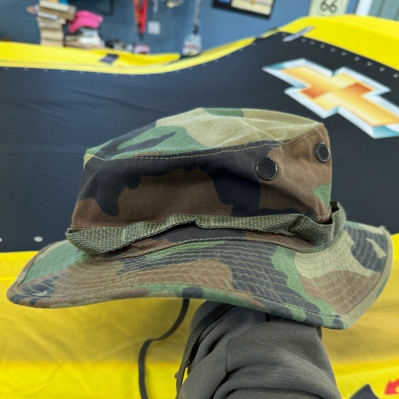 Jungle Bucket Hat Vintage Unisex 1986 Camouflage Size 7 1/2 - Picture 8 of 9
